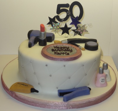 50th birthday hair and make up cake (5)