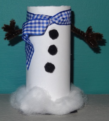 Snowman cardboard tube christmas craft download